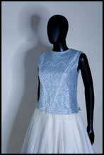 Vintage 1960s Blue Sequin Top
