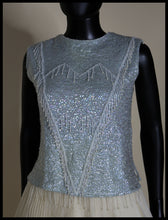 Vintage 1960s Blue Sequin Top