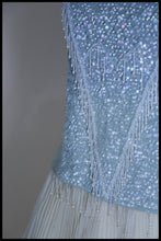 Vintage 1960s Blue Sequin Top