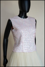 Vintage 1950s Pink Iridescent Sequin Top