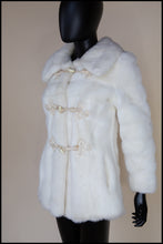 Vintage 1960s Ivory Faux Fur Coat (as is)