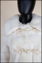 Vintage 1960s Ivory Faux Fur Coat (as is)