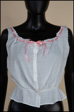 Vintage 1910s Edwardian White Cotton Camisole