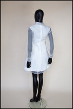Vintage 1960s Ivory Organza Mini Dress