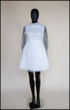 Vintage 1960s Ivory Organza Mini Dress