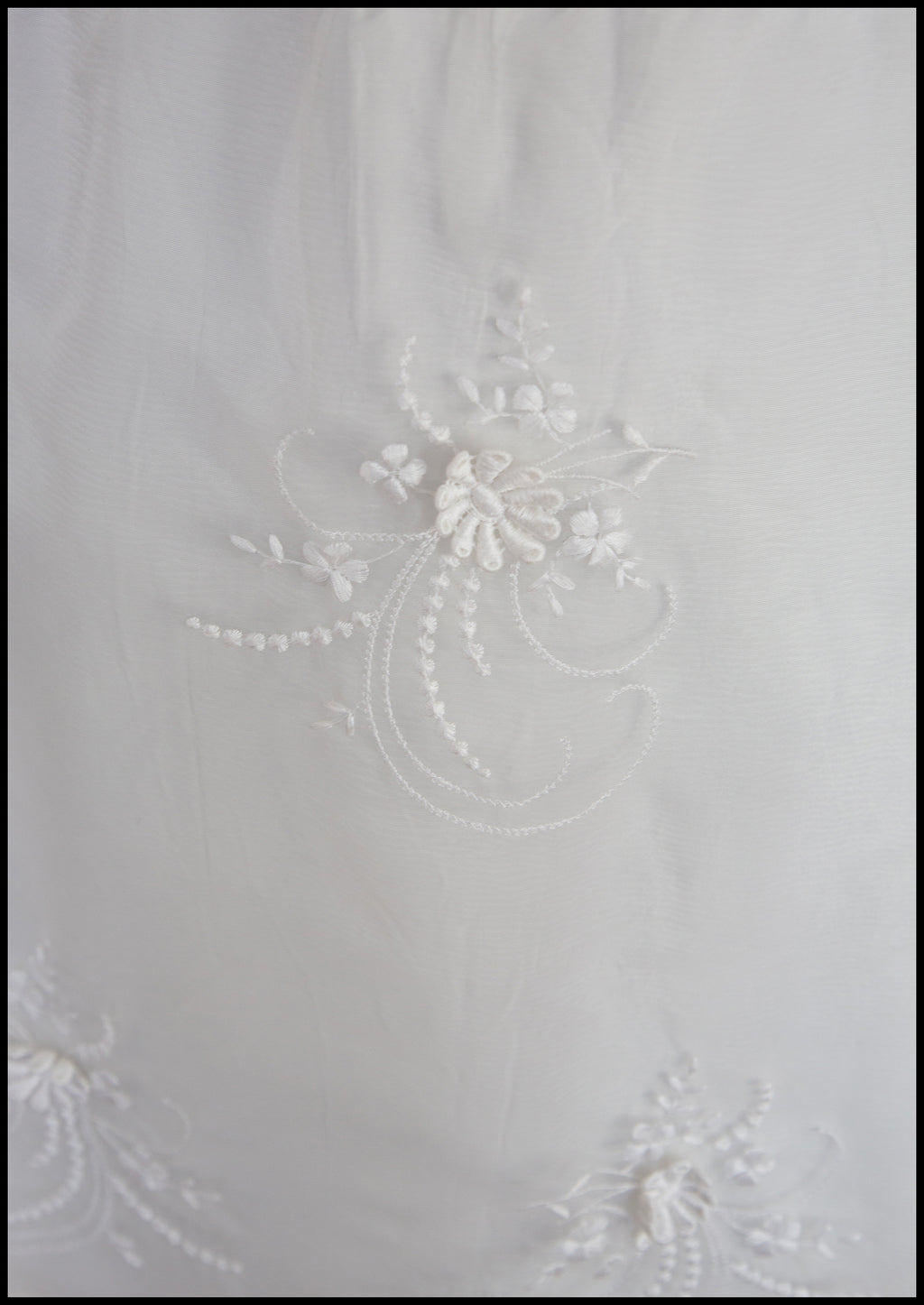 Vintage 1960s Ivory Organza Mini Dress