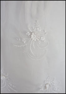 Vintage 1960s Ivory Organza Mini Dress