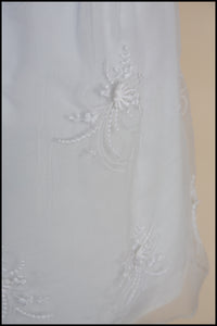 Vintage 1960s Ivory Organza Mini Dress