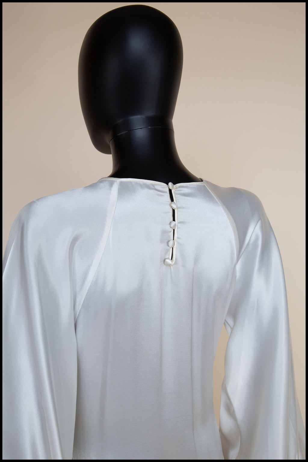 Vintage 1930s Silk Satin Crepe Ivory Gown