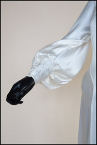 Vintage 1930s Silk Satin Crepe Ivory Gown