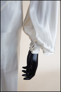 Vintage 1930s Silk Satin Crepe Ivory Gown
