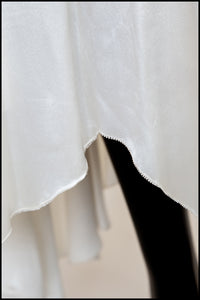 Vintage 1930s Ivory Beaded Bow Satin Wedding Dress