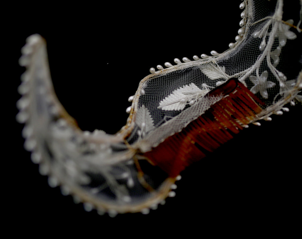 Vintage 1940s Pearl Wax Head Piece