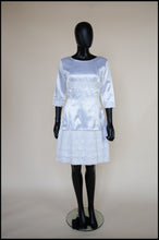Vintage 1960s Ivory Satin Lace Mini Dress