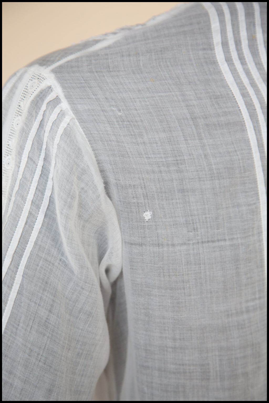 Vintage 1920s Embroidered White Cotton Blouse