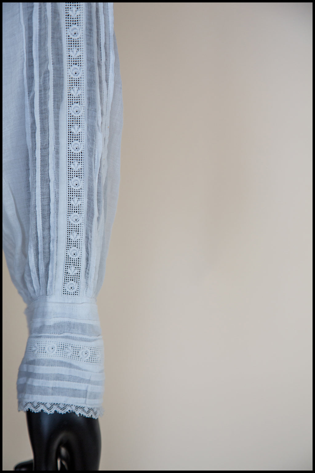 Vintage 1920s Embroidered White Cotton Blouse