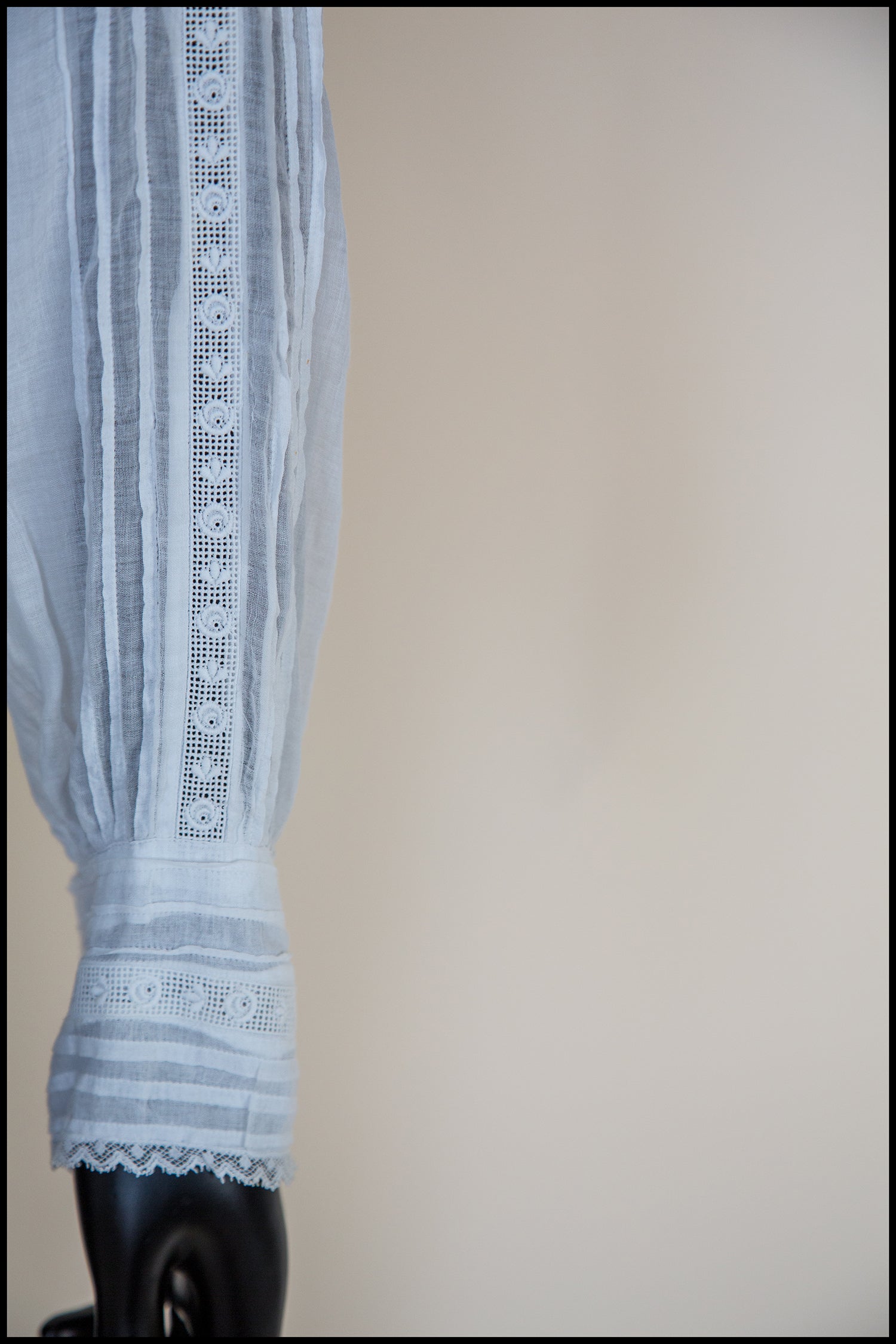 Vintage 1920s Embroidered White Cotton Blouse