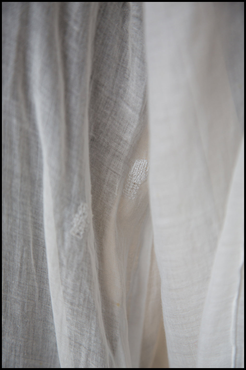 Vintage 1920s Embroidered White Cotton Blouse