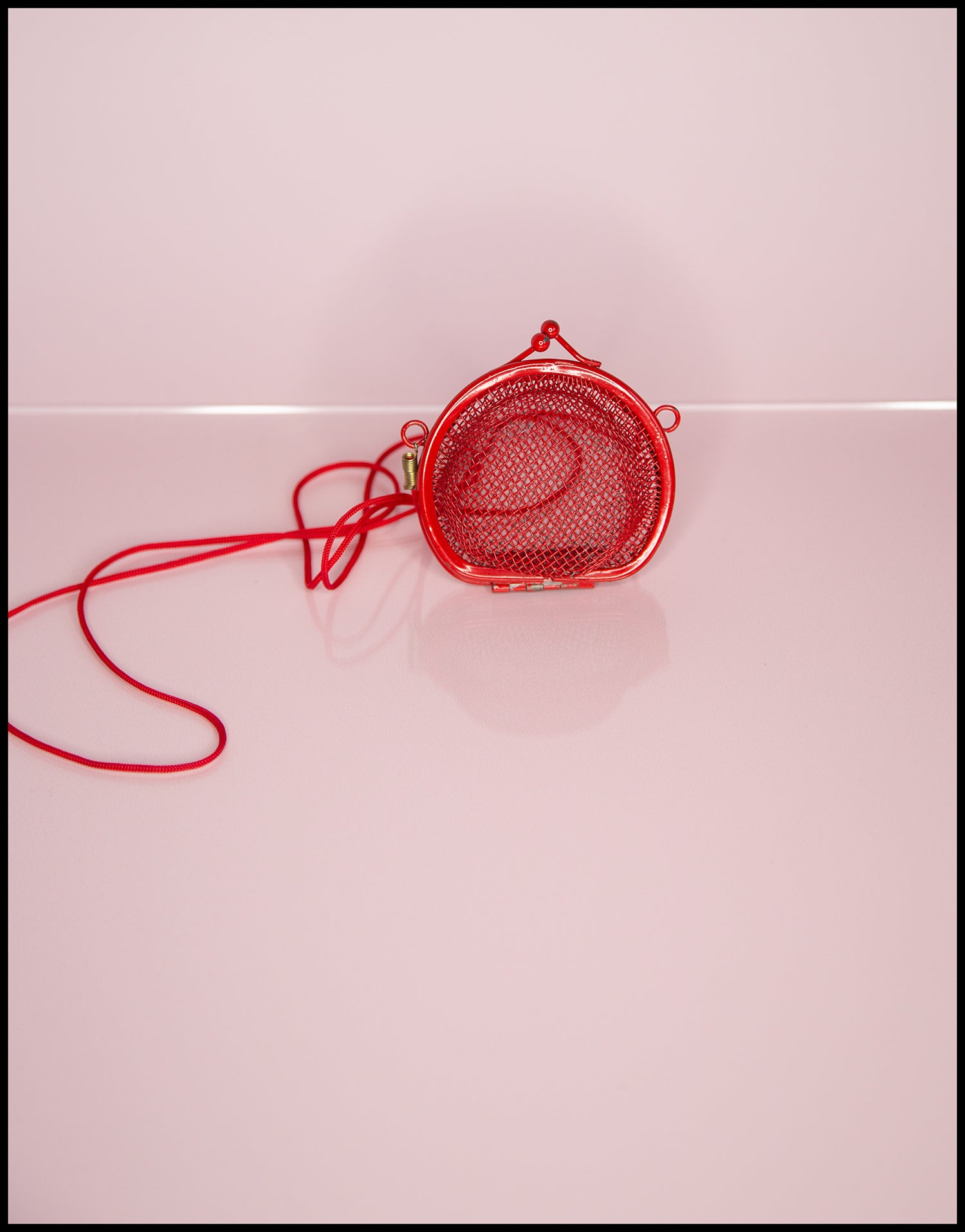 Vintage 1970s Red Metal Mini Disco Bag