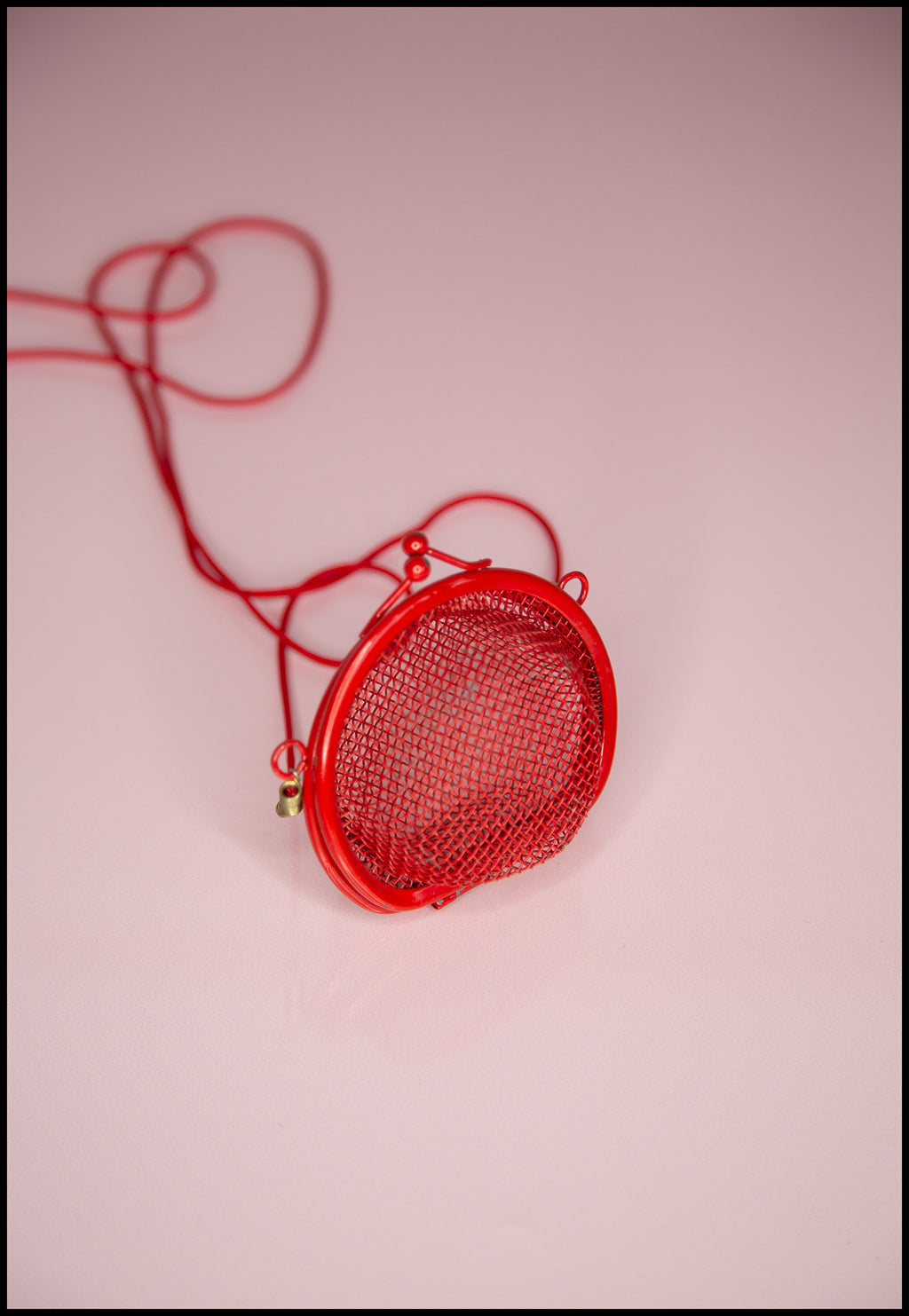 Vintage 1970s Red Metal Mini Disco Bag