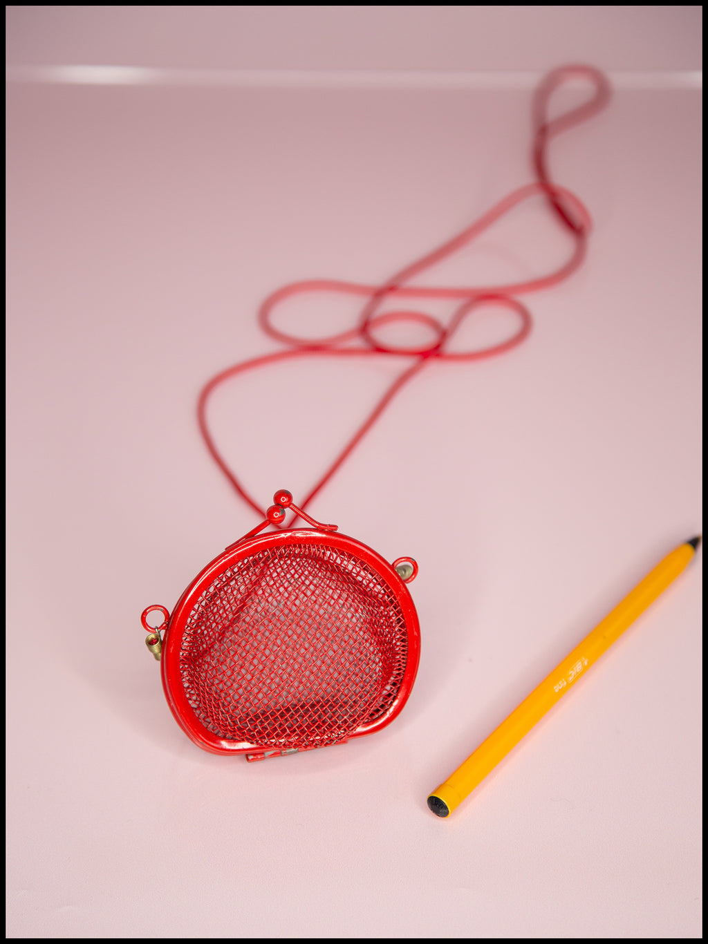 Vintage 1970s Red Metal Mini Disco Bag