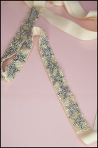 Silver Stars Beaded Belt