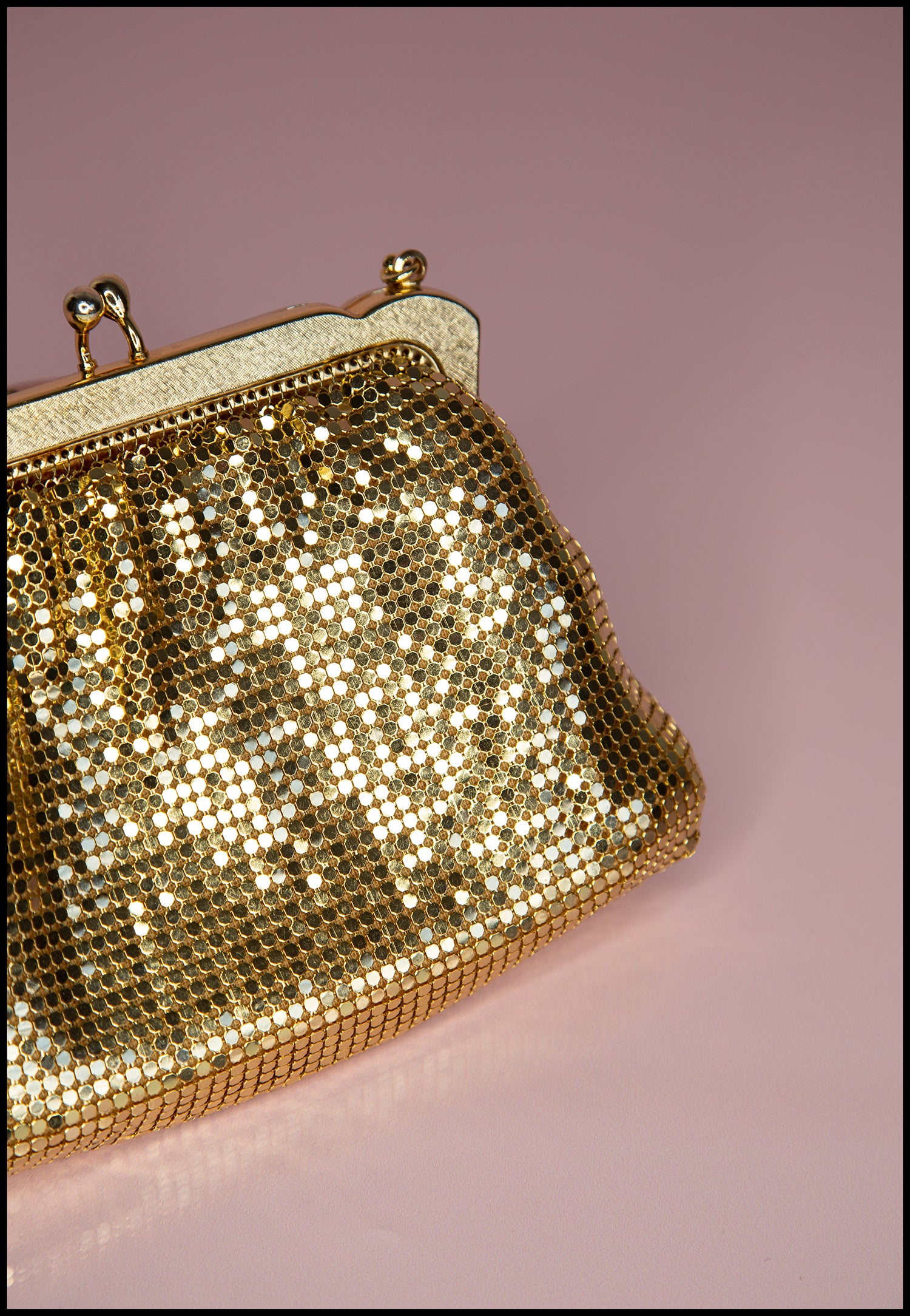Vintage 1970s Gold Mesh Disco Bag