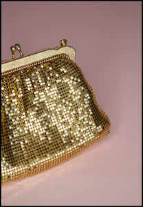 Vintage 1970s Gold Mesh Disco Bag