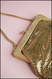 Vintage 1970s Gold Mesh Disco Purse