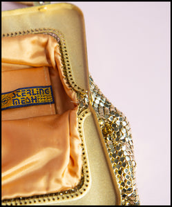 Vintage 1970s Gold Mesh Disco Purse