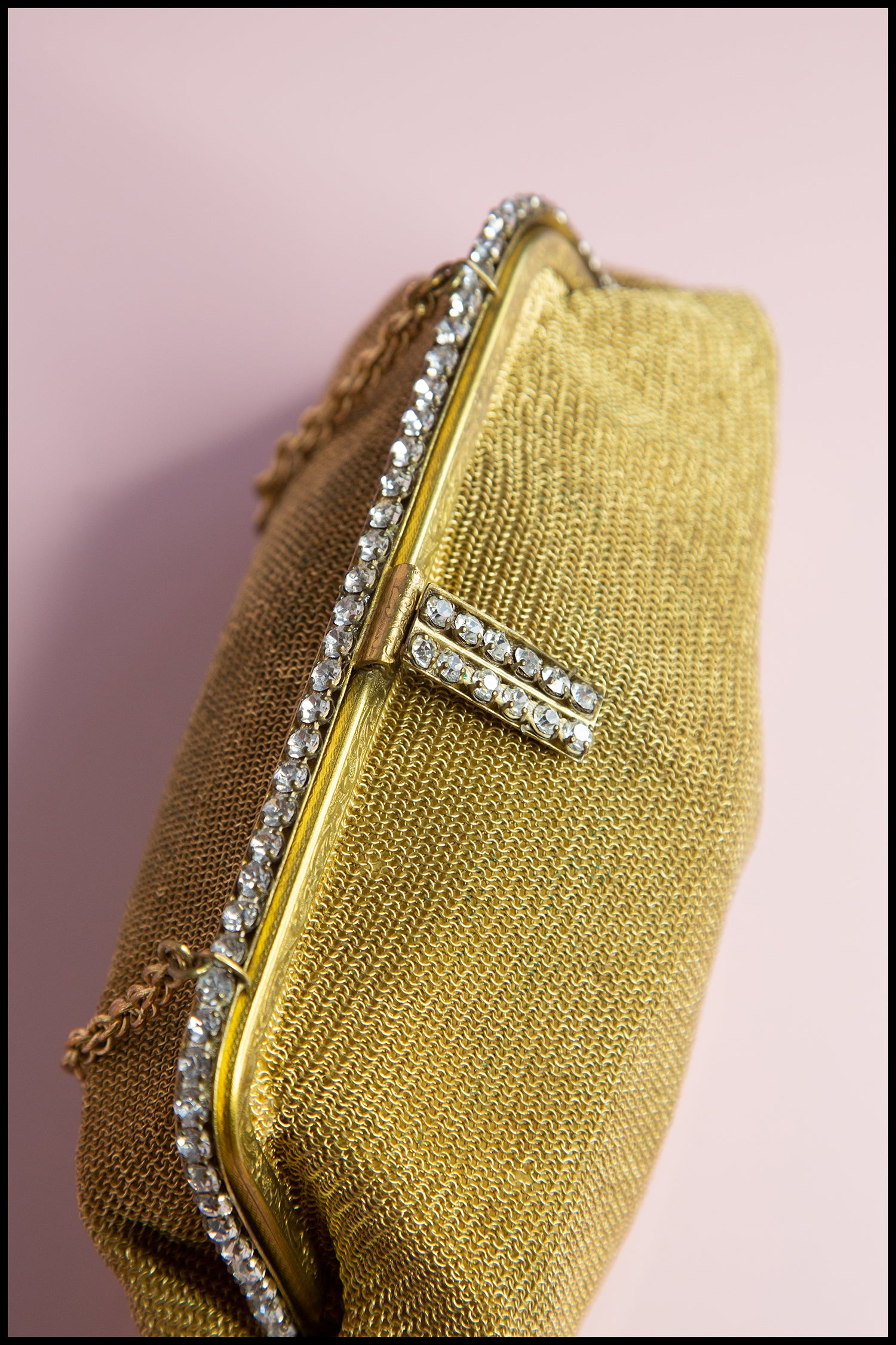 Vintage 1930s Chain Rhinestone Evening Bag