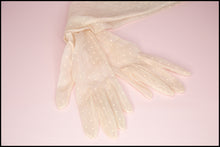 Vintage Pink Dot Sheer Long Gloves