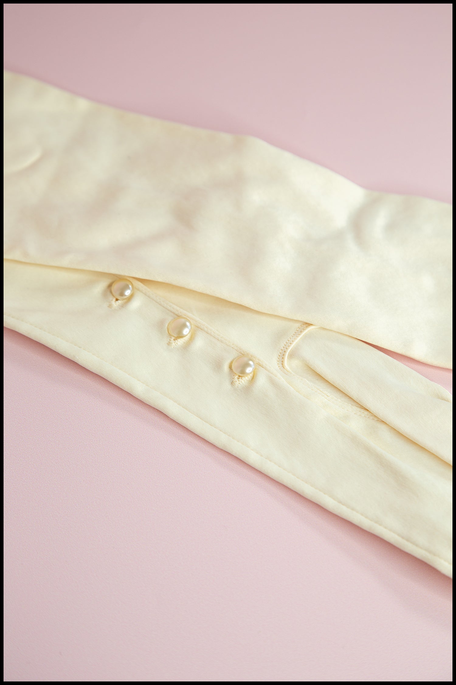Vintage 1940s Cream Satin Long Gloves