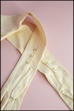 Vintage 1940s Cream Satin Long Gloves