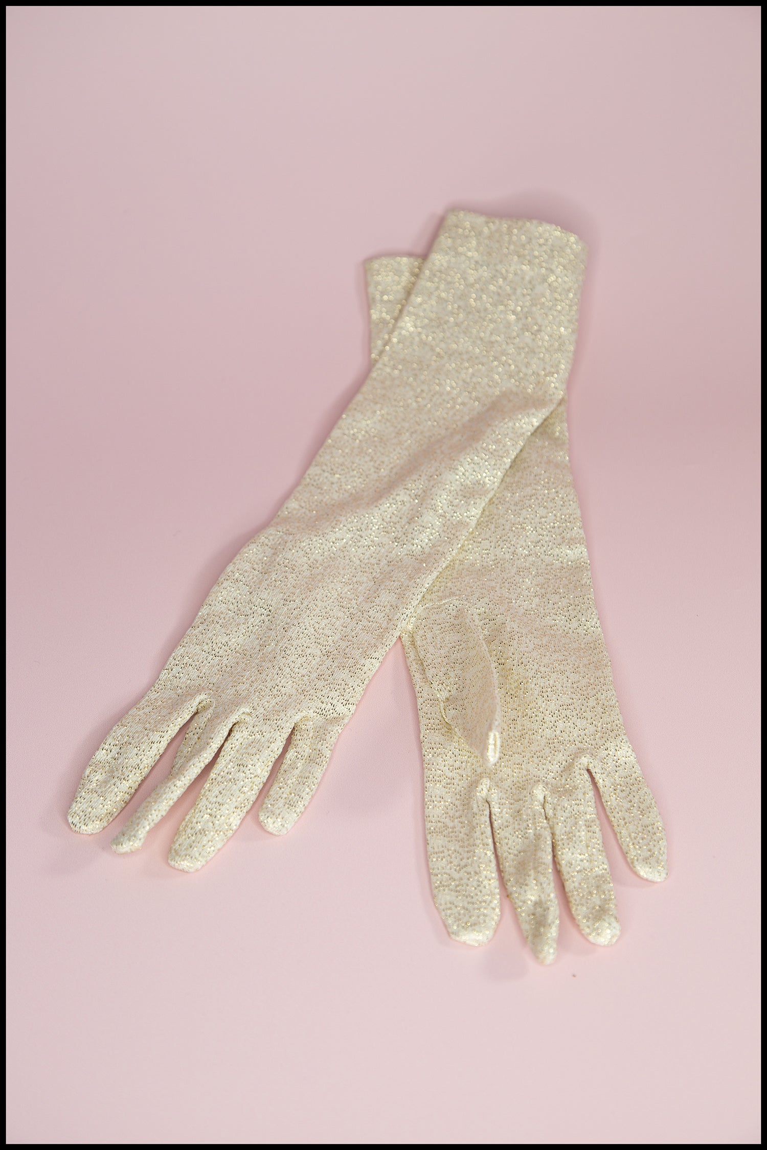 Vintage 1960s Gold Lurex Gloves