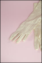 Vintage 1960s Gold Lurex Gloves