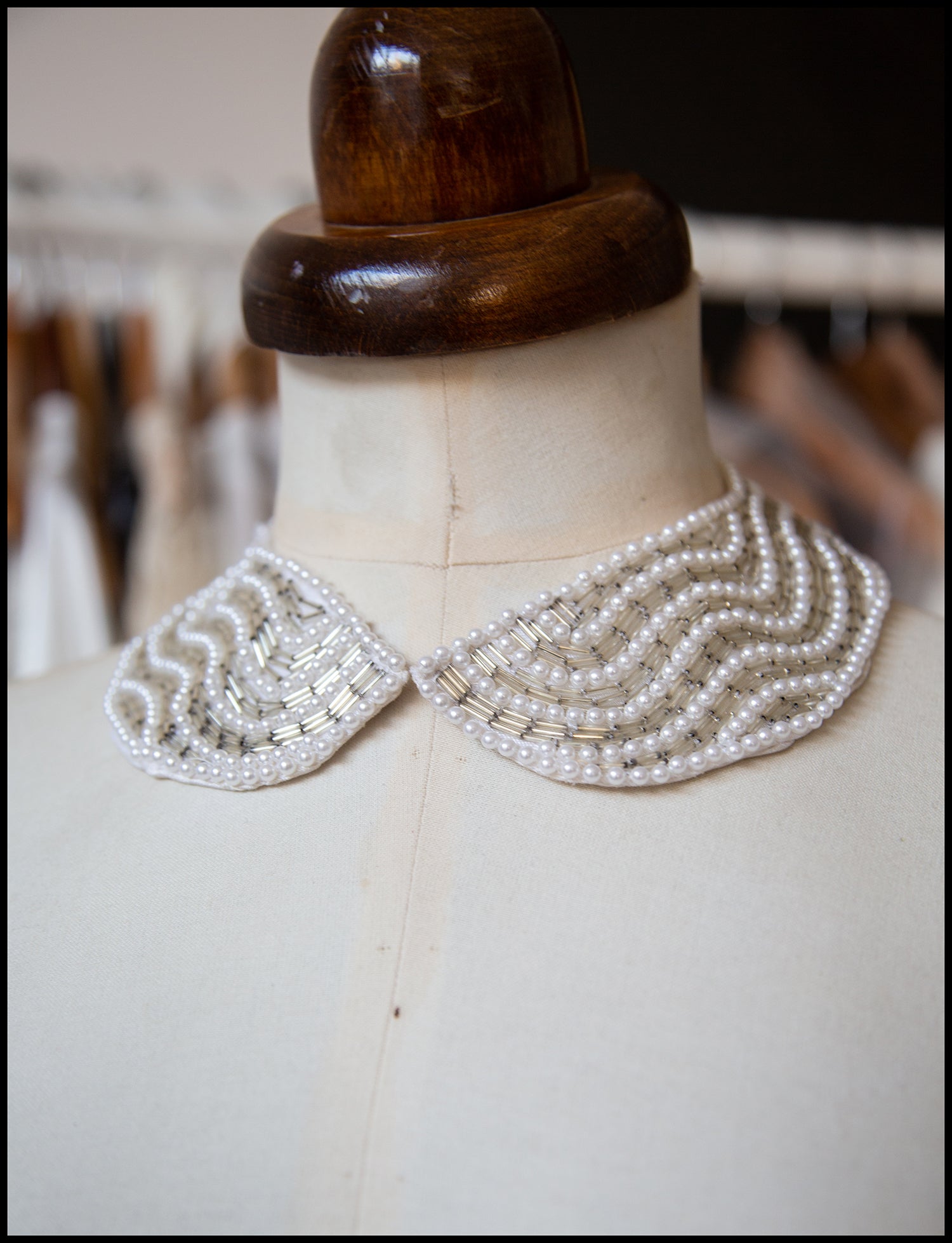 Vintage 1930s Pearl Beaded Collar