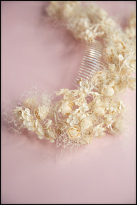 Vintage 1930s Cream Cotton Hair Comb