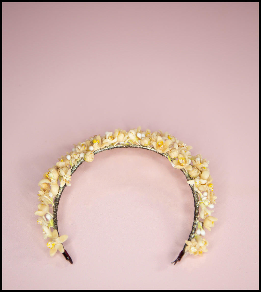 Vintage 1930s Wax Flower Crown