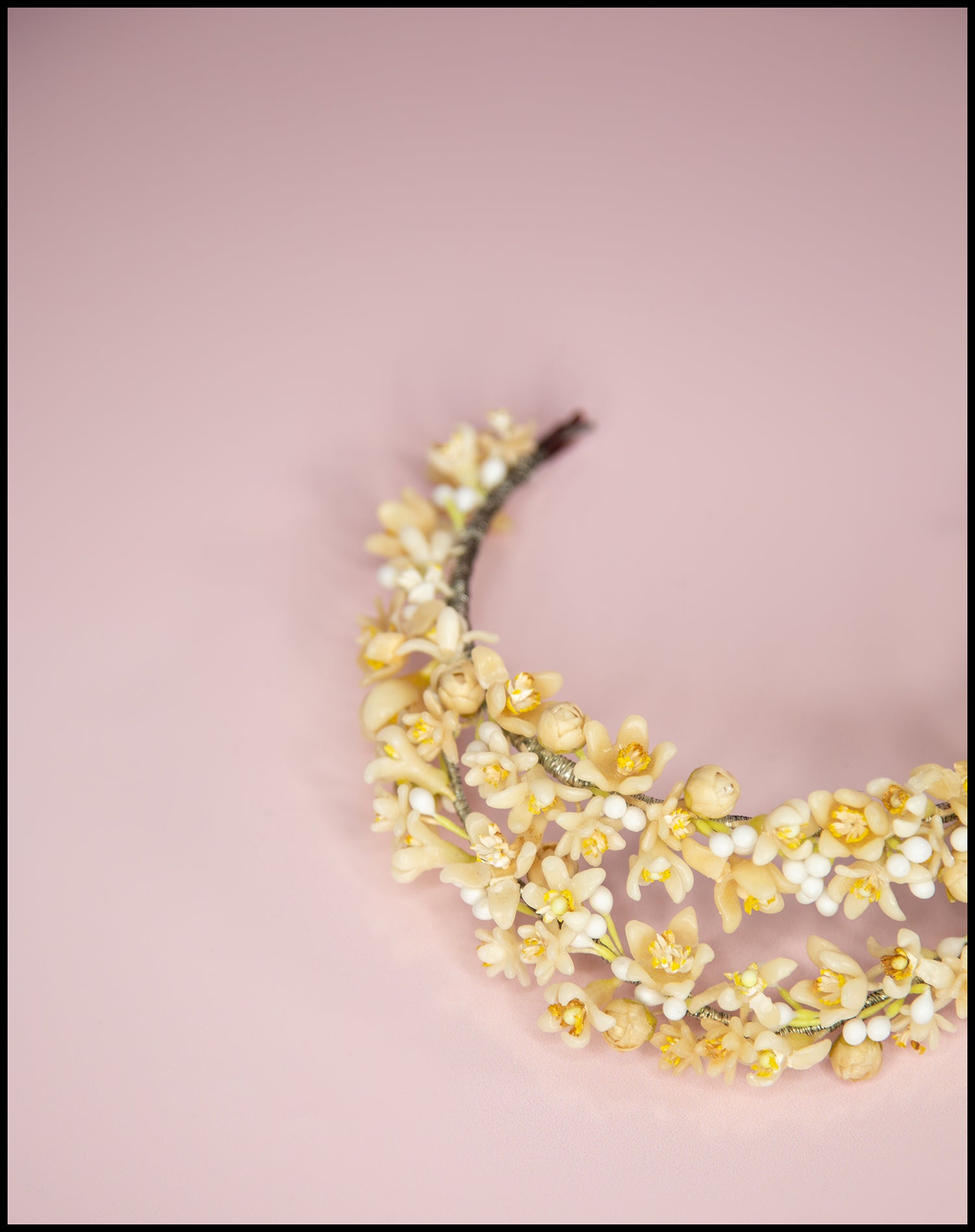 Vintage 1930s Wax Flower Crown