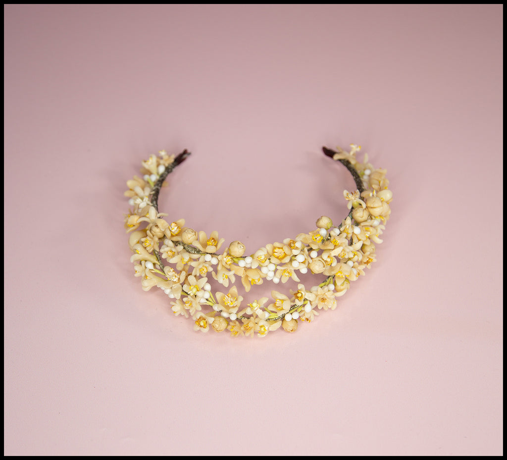 Vintage 1930s Wax Flower Crown