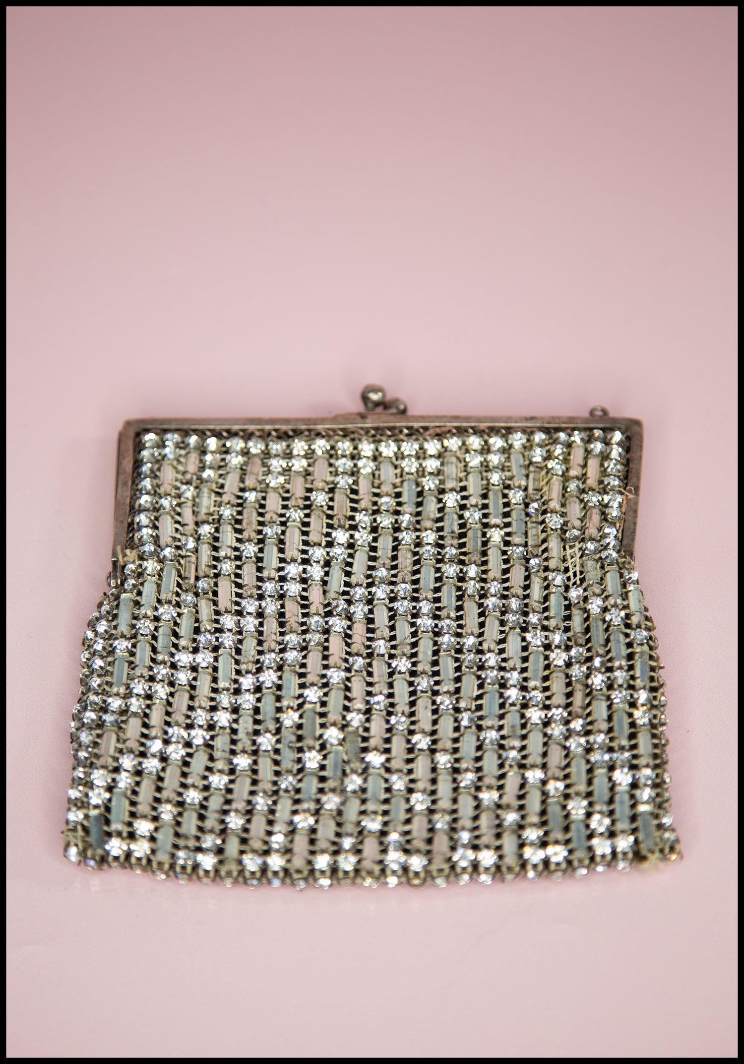 Vintage 1920s Rhinestone Crystal Purse