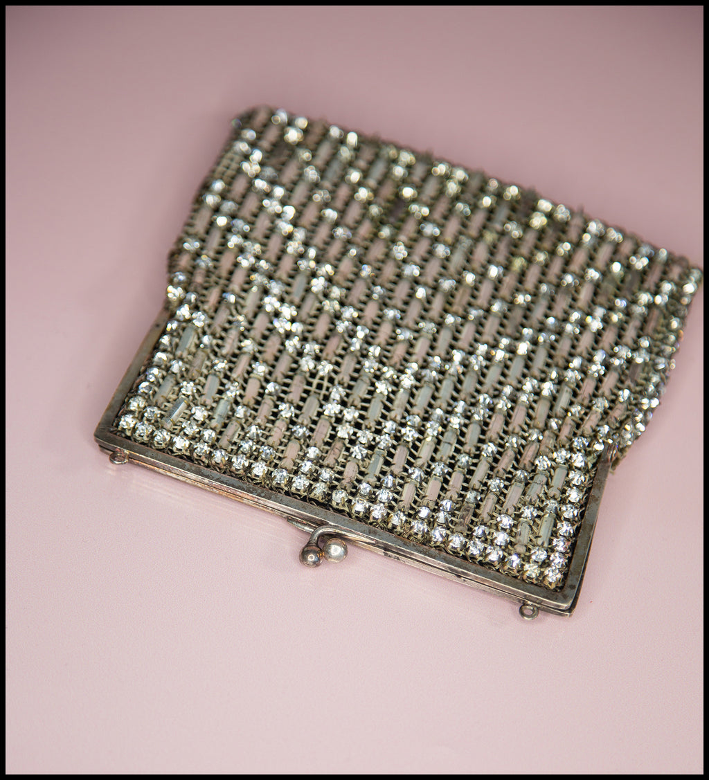 Vintage 1920s Rhinestone Crystal Purse