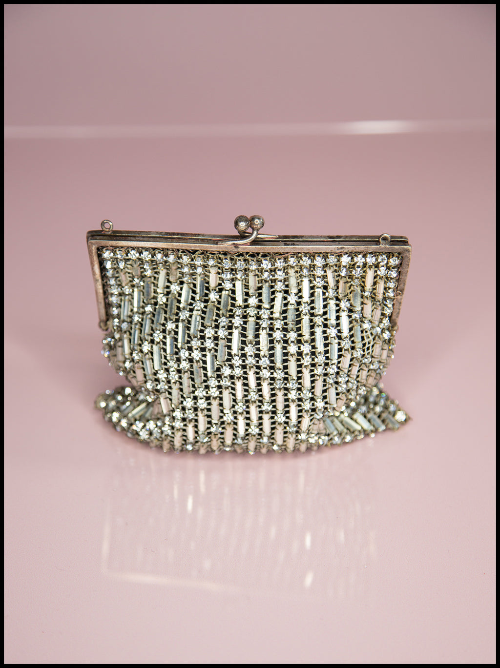 Vintage 1920s Rhinestone Crystal Purse