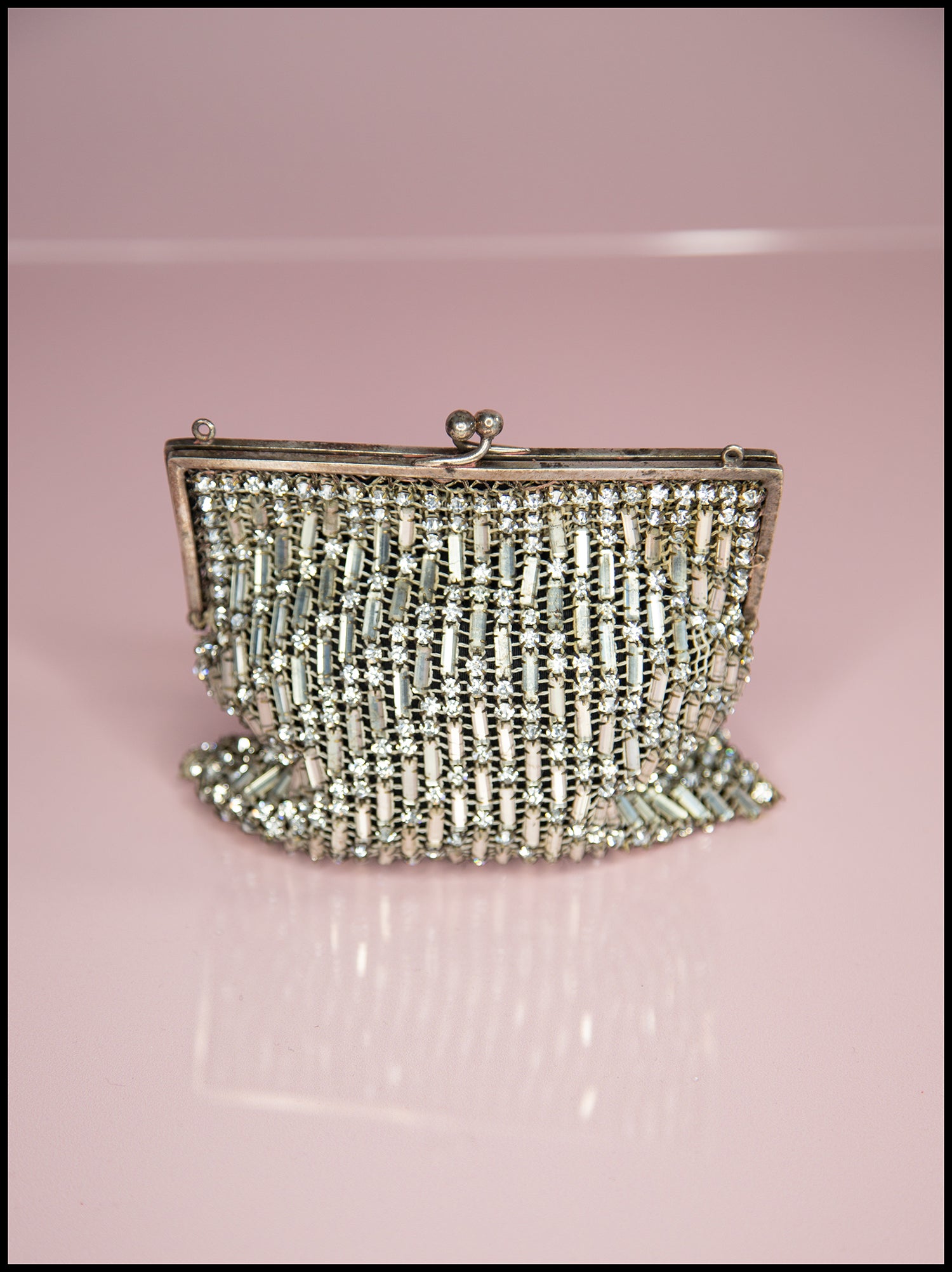Vintage 1920s Rhinestone Crystal Purse