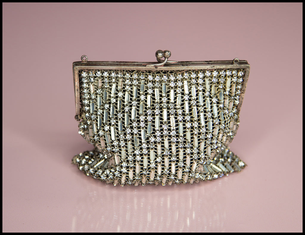 Vintage 1920s Rhinestone Crystal Purse