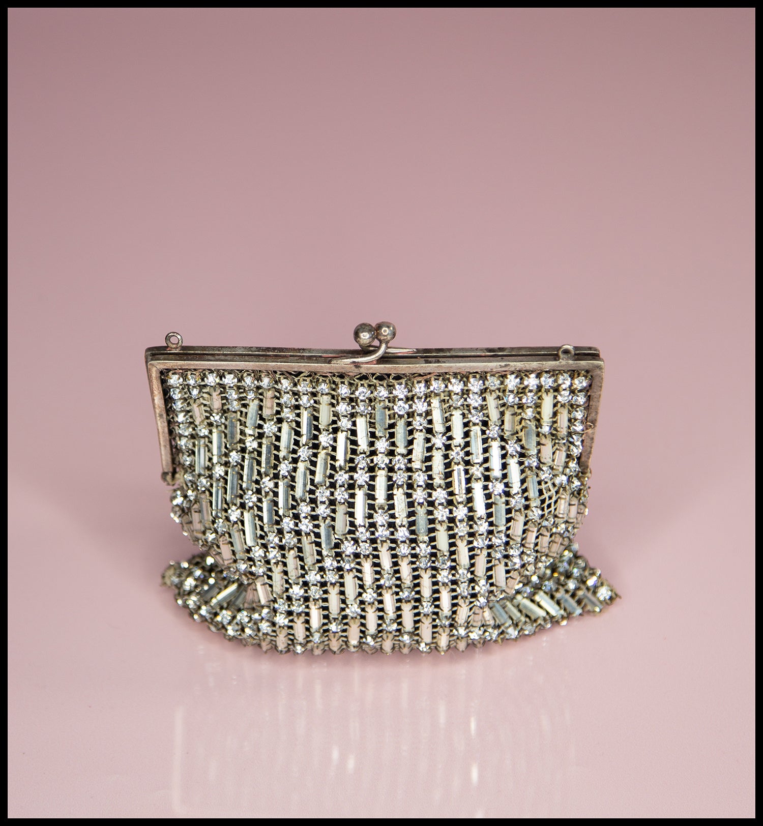 Vintage 1920s Rhinestone Crystal Purse