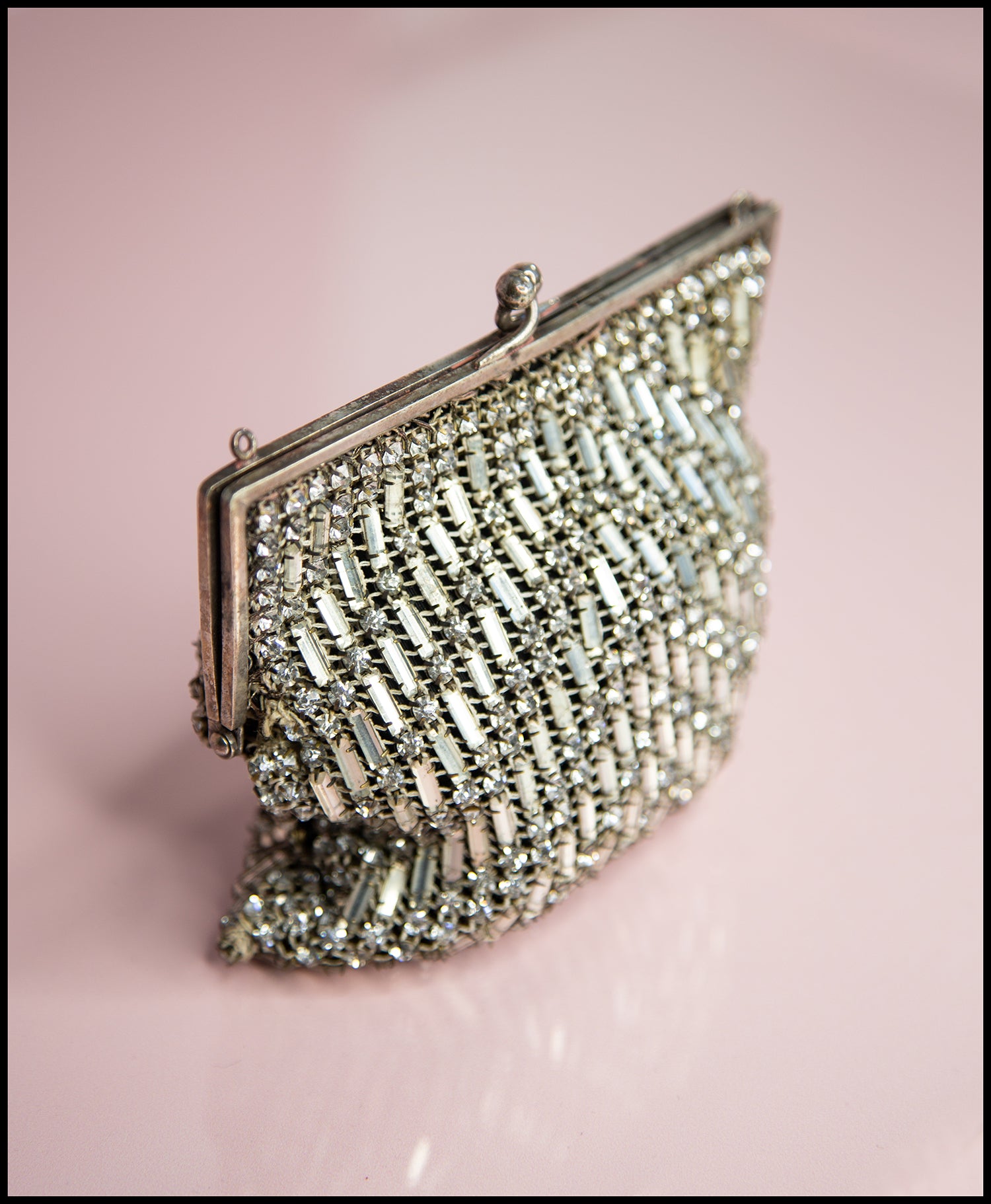 Vintage 1920s Rhinestone Crystal Purse
