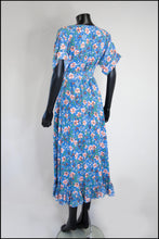 'Blue Belle' Floral Cotton Midi Dress