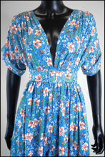 'Blue Belle' Floral Cotton Midi Dress